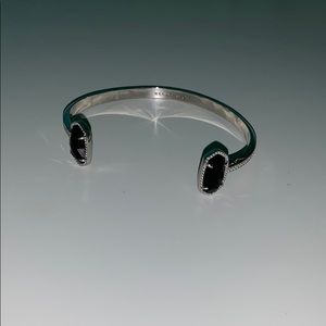 Black Stone+Silver Band Kendra Scott Bracelet
